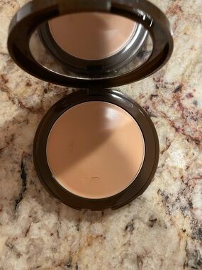 tarte Brown Compact with Gold Floral Design